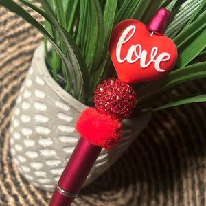 Valentines Day Beaded Pen